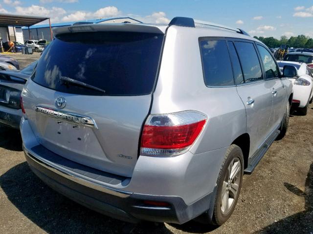 5TDDK3EH6CS150174 - 2012 TOYOTA HIGHLANDER SILVER photo 4