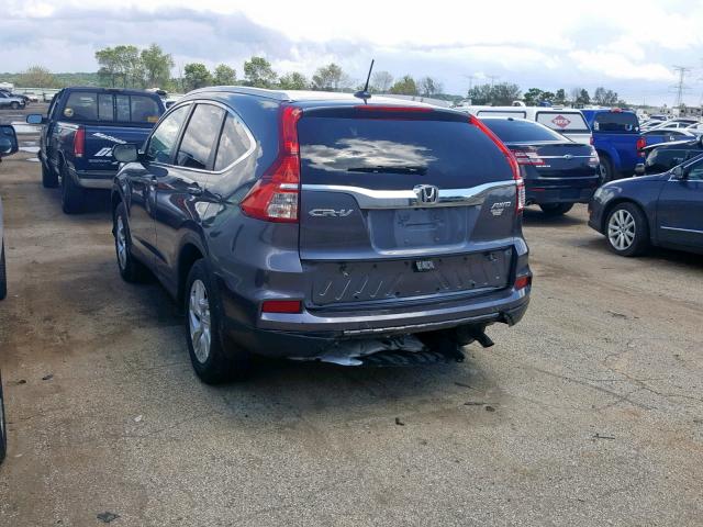 5J6RM4H70GL053658 - 2016 HONDA CR-V EXL GRAY photo 3