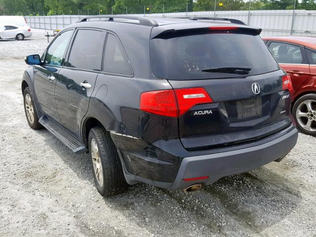 2HNYD28248H507624 - 2008 ACURA MDX BLACK photo 3