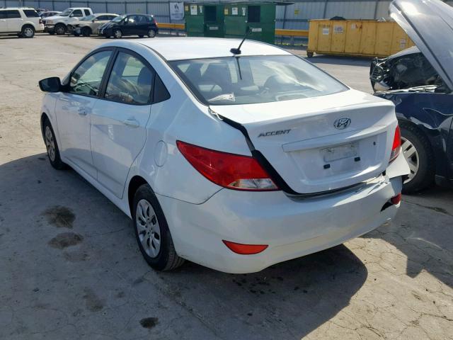 KMHCT4AE6HU237517 - 2017 HYUNDAI ACCENT SE WHITE photo 3