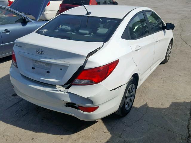 KMHCT4AE6HU237517 - 2017 HYUNDAI ACCENT SE WHITE photo 4