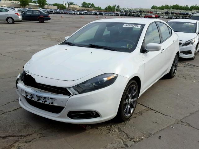 1C3CDFBB4FD331561 - 2015 DODGE DART SXT WHITE photo 2