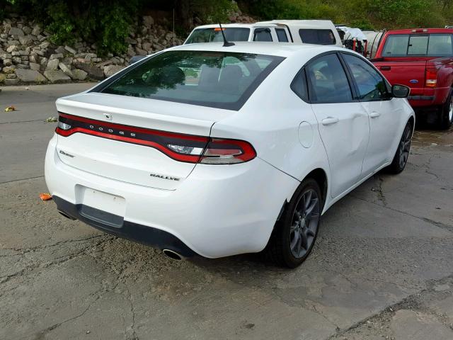 1C3CDFBB4FD331561 - 2015 DODGE DART SXT WHITE photo 4