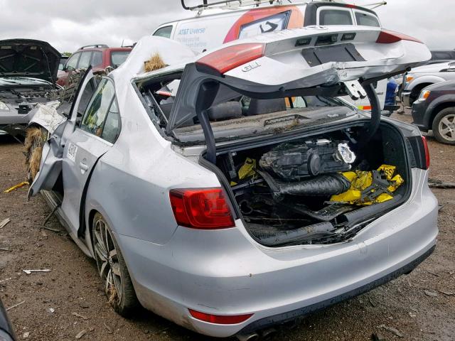 3VW467AJ3DM256567 - 2013 VOLKSWAGEN JETTA GLI SILVER photo 3