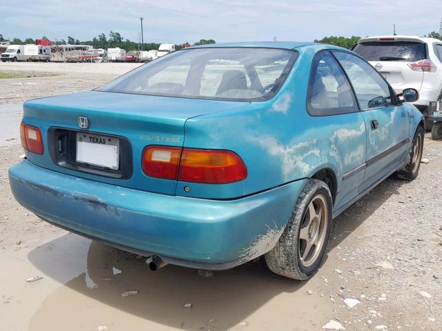 2HGEJ2244PH514682 - 1993 HONDA CIVIC DX GREEN photo 4