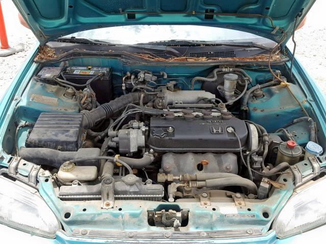 2HGEJ2244PH514682 - 1993 HONDA CIVIC DX GREEN photo 7