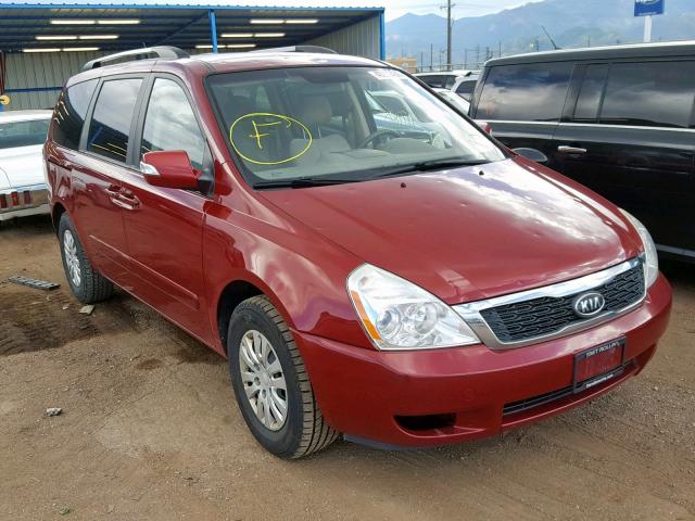 KNDMG4C76C6467129 - 2012 KIA SEDONA LX RED photo 1