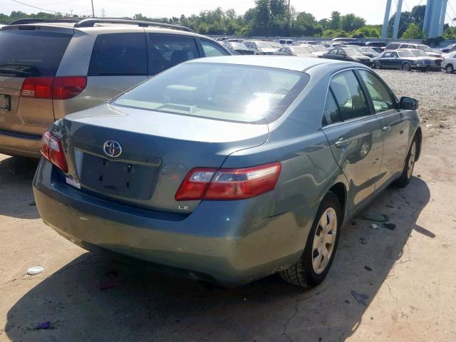 4T1BE46K27U635553 - 2007 TOYOTA CAMRY NEW GREEN photo 4