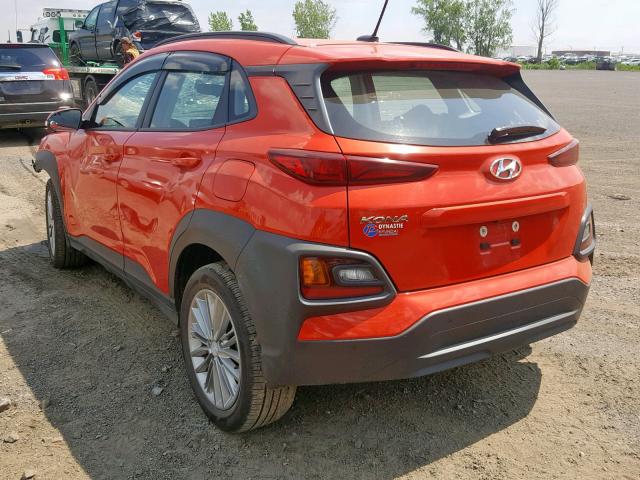 KM8K22AA4JU166730 - 2018 HYUNDAI KONA SEL ORANGE photo 3