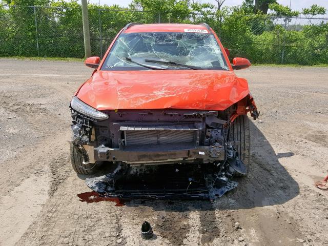 KM8K22AA4JU166730 - 2018 HYUNDAI KONA SEL ORANGE photo 9