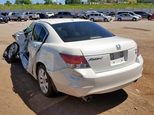 1HGCP368X9A050386 - 2009 HONDA ACCORD EXL WHITE photo 3