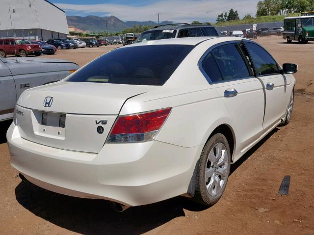 1HGCP368X9A050386 - 2009 HONDA ACCORD EXL WHITE photo 4