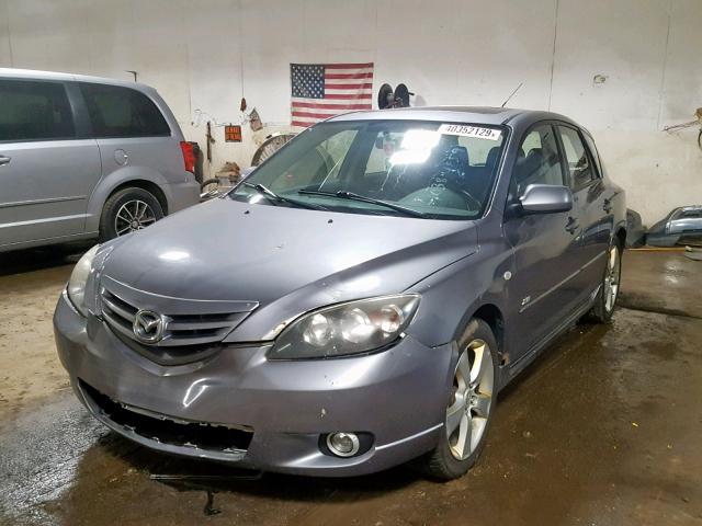 JM1BK343551227033 - 2005 MAZDA 3 HATCHBAC GRAY photo 2