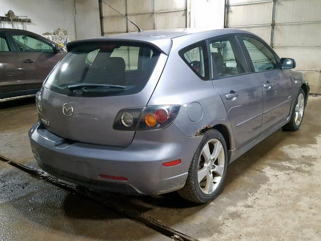 JM1BK343551227033 - 2005 MAZDA 3 HATCHBAC GRAY photo 4