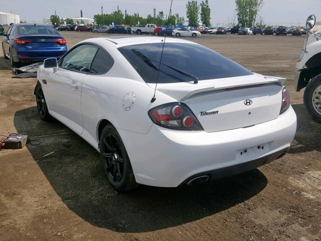 KMHHM65D48U281466 - 2008 HYUNDAI TIBURON GS WHITE photo 3