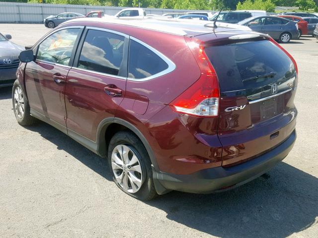 5J6RM4H74EL080214 - 2014 HONDA CR-V EXL MAROON photo 3