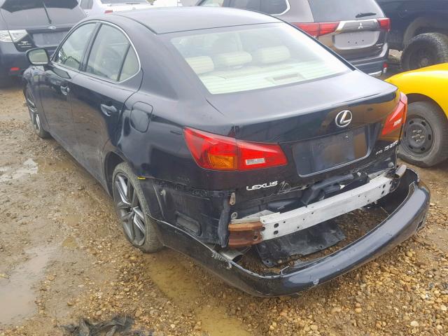 JTHCK262665005726 - 2006 LEXUS IS 250 BLACK photo 3