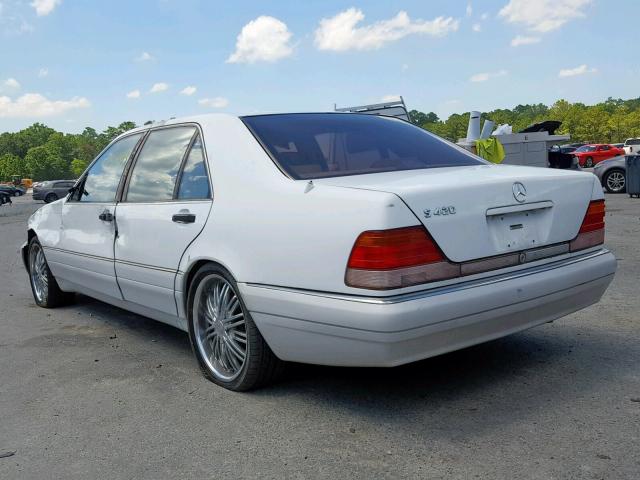 WDBGA43E6TA287738 - 1996 MERCEDES-BENZ S 420 WHITE photo 3