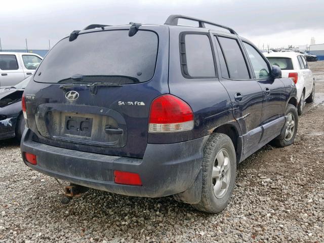 KM8SB12B75U959107 - 2005 HYUNDAI SANTA FE BLUE photo 4