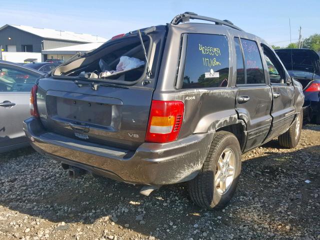 1J4GW68N2XC580239 - 1999 JEEP GRAND CHER GRAY photo 4