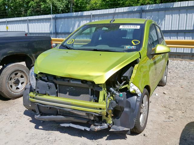 KL8CD6S95DC500961 - 2013 CHEVROLET SPARK 1LT GREEN photo 2