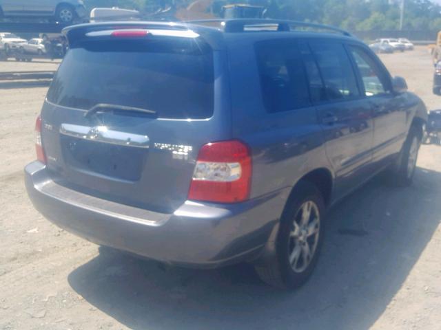 JTEEW21A960029038 - 2006 TOYOTA HIGHLANDER BLUE photo 4