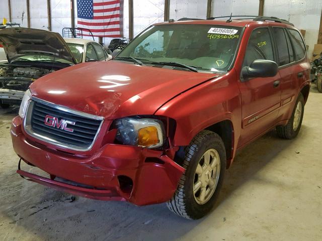 1GKDT13SX42438938 - 2004 GMC ENVOY RED photo 2