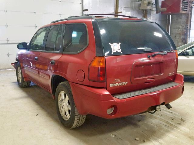 1GKDT13SX42438938 - 2004 GMC ENVOY RED photo 3