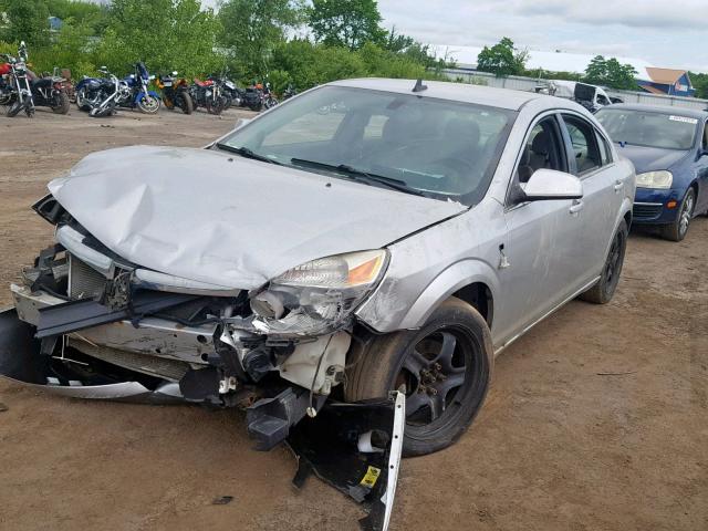 1G8ZS57B19F123820 - 2009 SATURN AURA XE SILVER photo 2