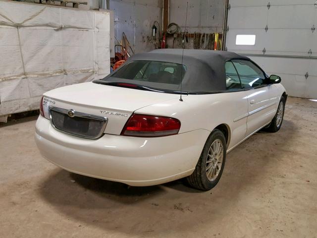 1C3EL55R04N276547 - 2004 CHRYSLER SEBRING LX WHITE photo 4