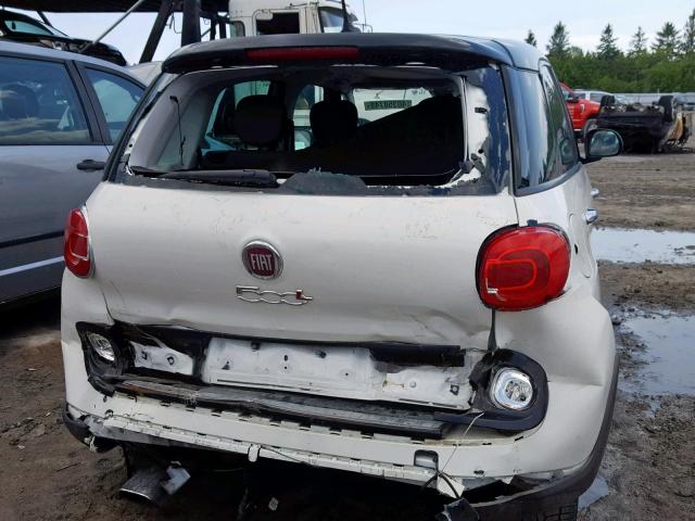 ZFBCFADH8EZ026255 - 2014 FIAT 500L TREKK WHITE photo 9