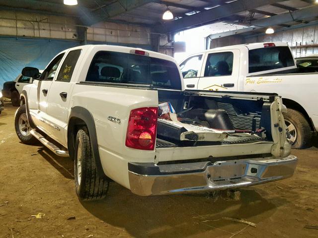 1D7HW58N38S630583 - 2008 DODGE DAKOTA QUA WHITE photo 3