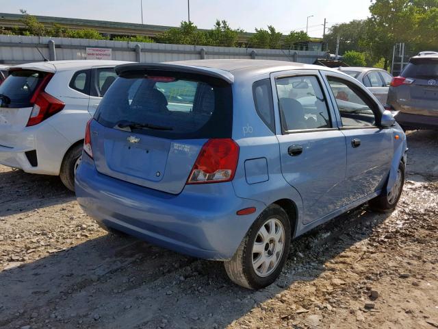 KL1TJ62684B132245 - 2004 CHEVROLET AVEO LS BLUE photo 4