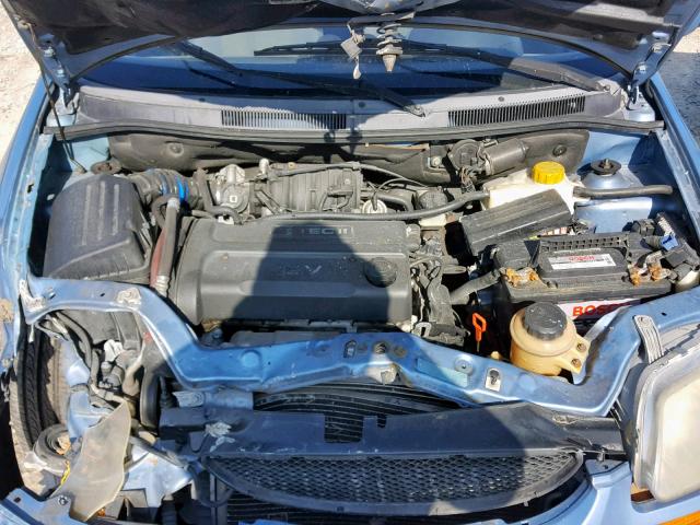 KL1TJ62684B132245 - 2004 CHEVROLET AVEO LS BLUE photo 7