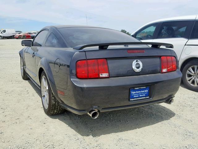 1ZVHT82H175237263 - 2007 FORD MUSTANG GT BLACK photo 3