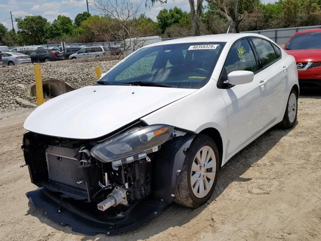 1C3CDFBB4ED914758 - 2014 DODGE DART SXT WHITE photo 2