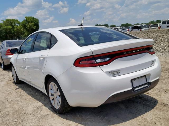 1C3CDFBB4ED914758 - 2014 DODGE DART SXT WHITE photo 3