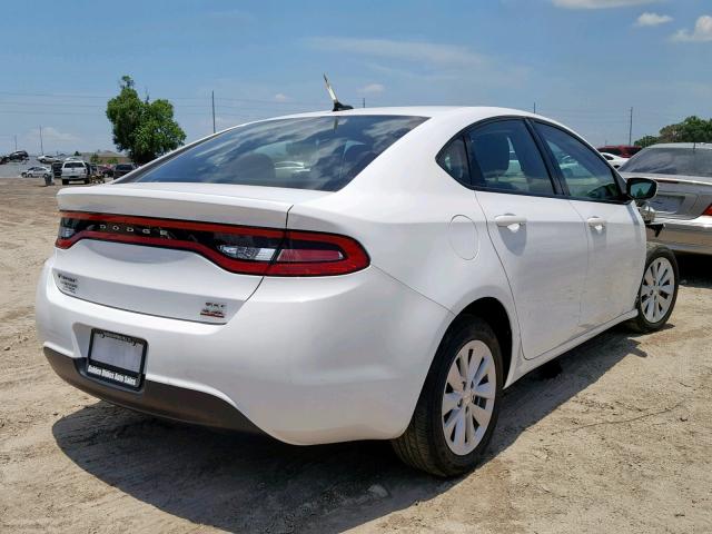 1C3CDFBB4ED914758 - 2014 DODGE DART SXT WHITE photo 4