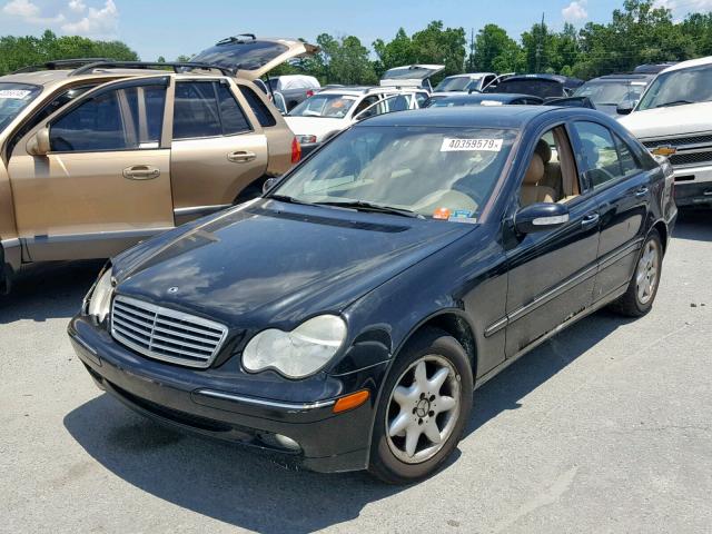 WDBRF61J33F347970 - 2003 MERCEDES-BENZ C 240 BLACK photo 2