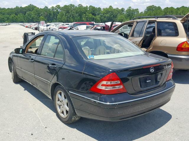 WDBRF61J33F347970 - 2003 MERCEDES-BENZ C 240 BLACK photo 3