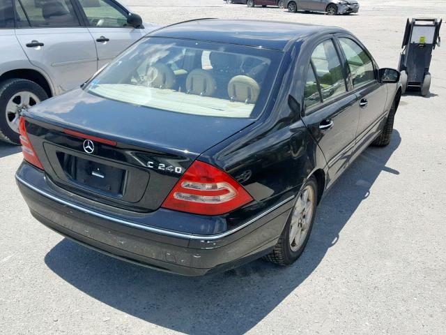 WDBRF61J33F347970 - 2003 MERCEDES-BENZ C 240 BLACK photo 4