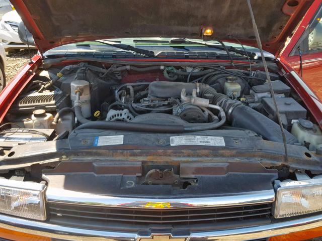 1GNDT13W8W2169816 - 1998 CHEVROLET BLAZER RED photo 7