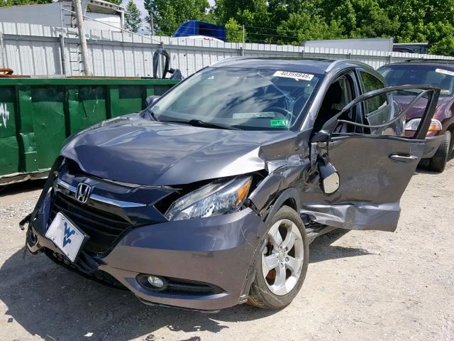 3CZRU6H7XGM731438 - 2016 HONDA HR-V EXL GRAY photo 2