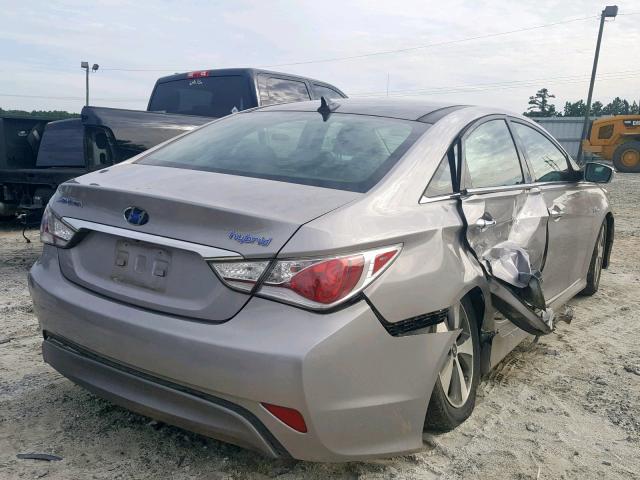 KMHEC4A44BA018869 - 2011 HYUNDAI SONATA HYB GRAY photo 4