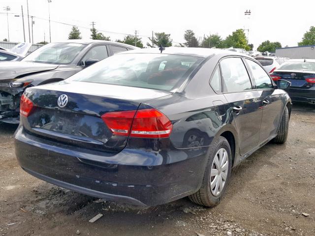 1VWAP7A31CC044025 - 2012 VOLKSWAGEN PASSAT S BLACK photo 4