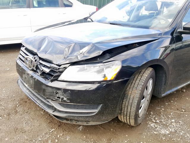 1VWAP7A31CC044025 - 2012 VOLKSWAGEN PASSAT S BLACK photo 9