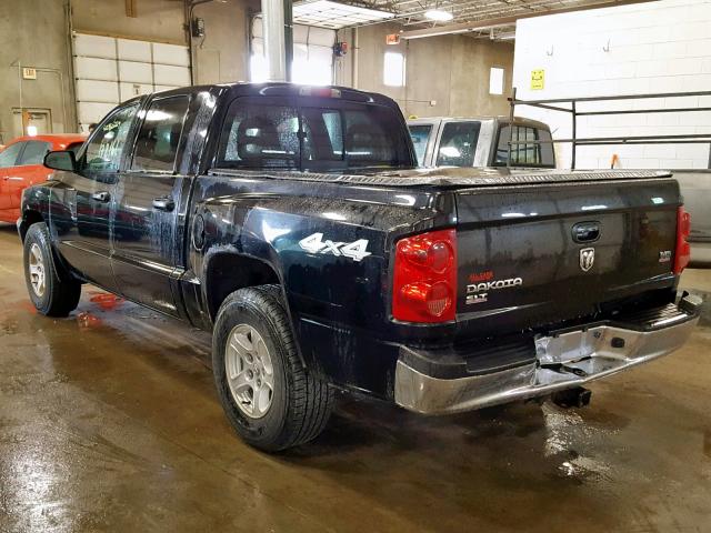 1D7HW48N35S110258 - 2005 DODGE DAKOTA QUA BLACK photo 3