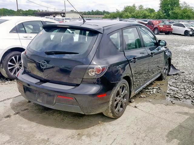 JM1BK343871661675 - 2007 MAZDA 3 HATCHBAC BLACK photo 4