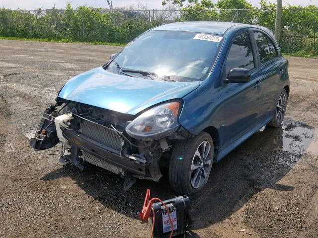 3N1CK3CP9FL204604 - 2015 NISSAN MICRA BLUE photo 2