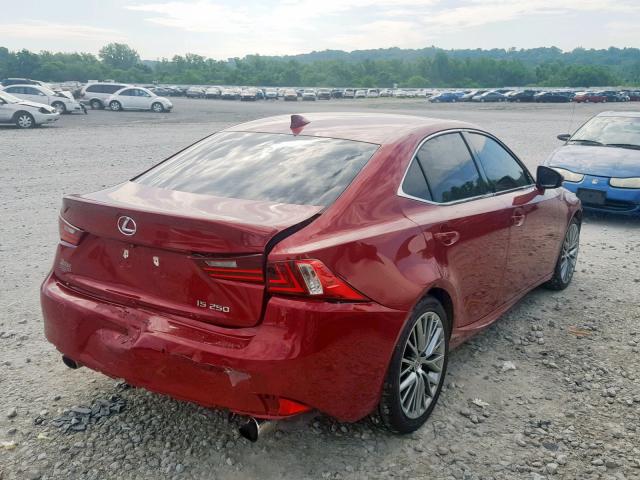 JTHBF1D21F5062610 - 2015 LEXUS IS 250 RED photo 4